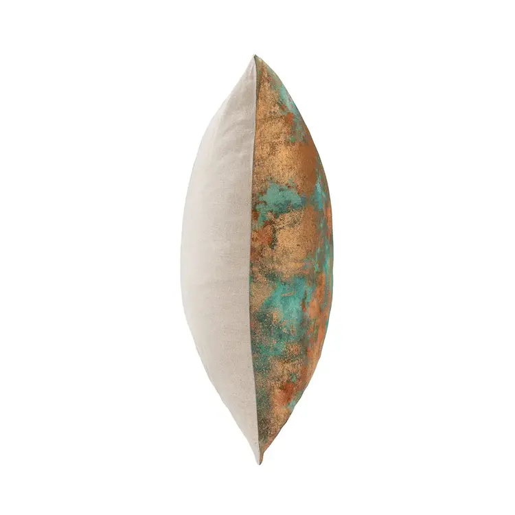 RO Onara Turquoise Copper Pillow, 22" x 22"