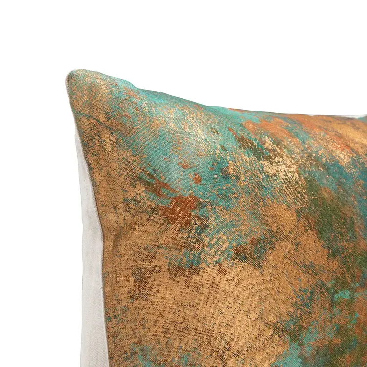 RO Onara Turquoise Copper Pillow, 22" x 22"