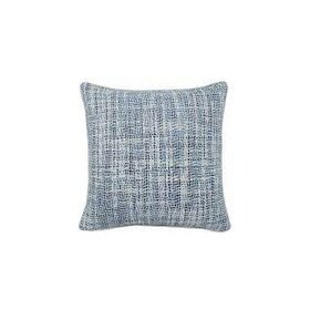 Twill Brax Blue/Ivory Pillow, 22" x 22"