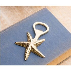 Brass Finished Starfish Bottle Opener