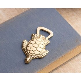Brass Finished Turtle Bottle Opener