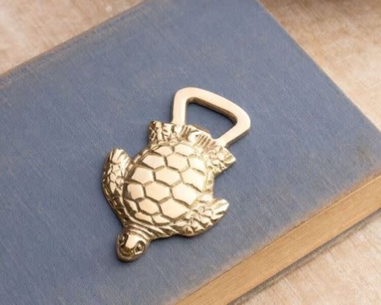Brass Finished Turtle Bottle Opener