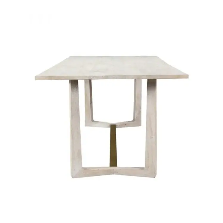 Beyond Borders Sydney Dining Table- White Wash Sandblasted