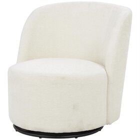 Jes & Gray Farrah Swivel Accent Chair- Boucle Cream