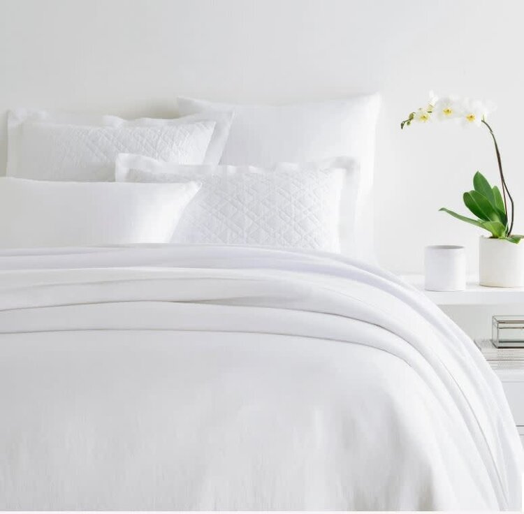 Lush Linen Duvet Cover, White King