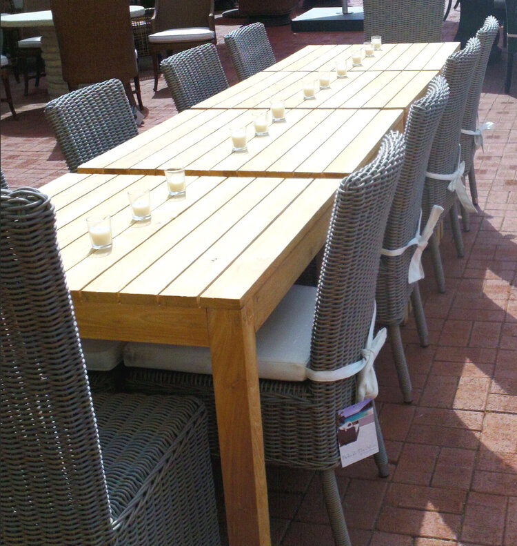 Rustic Teak Outdoor Dining Table