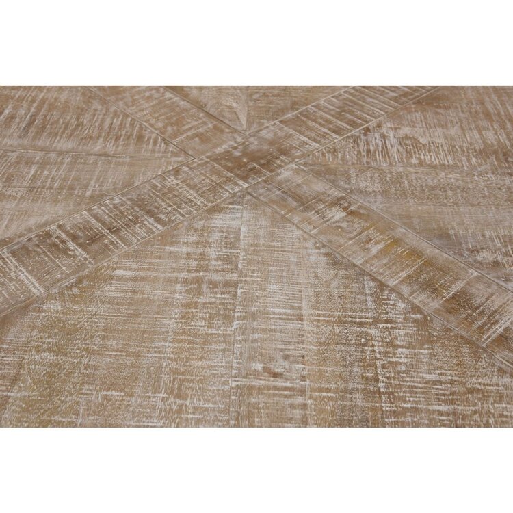 Southern Sky 53" Auburn Round Dining Table- White Wash