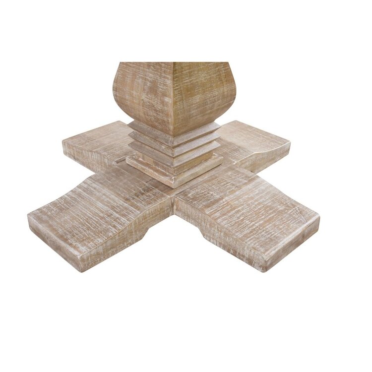 Southern Sky 53" Auburn Round Dining Table- White Wash