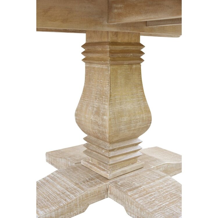 Southern Sky 53" Auburn Round Dining Table- White Wash