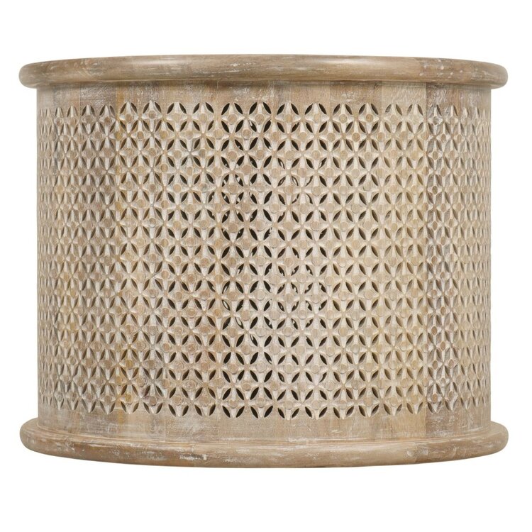 Southern Sky Carver Small Coffee Table- New White Wash