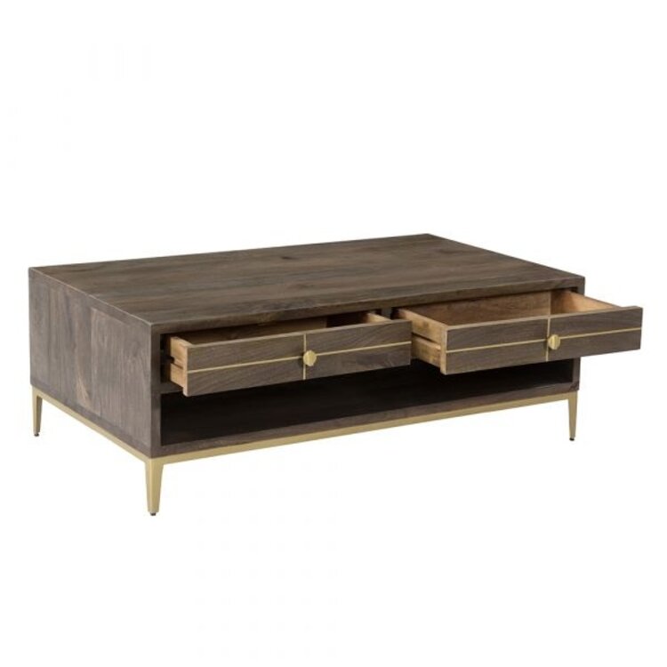 Beyond Borders Courtney Coffee Table Gray Wash