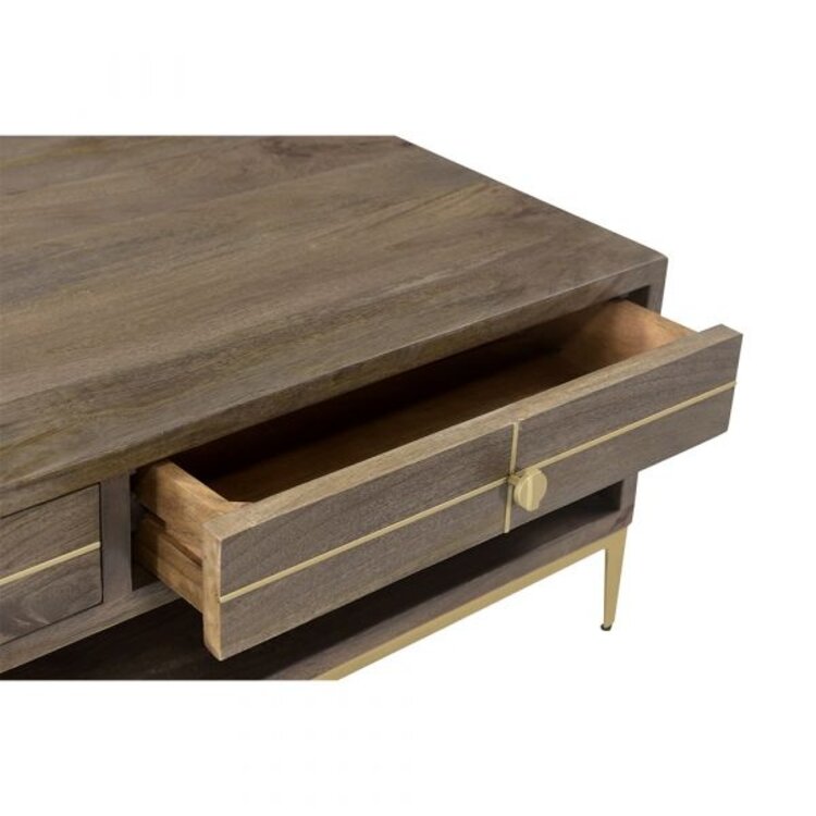 Beyond Borders Courtney Coffee Table Gray Wash