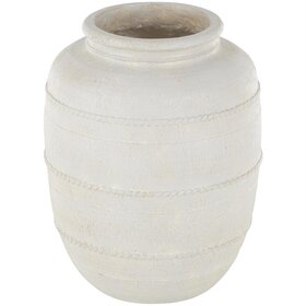 Cream Magnesium Decorative Vase