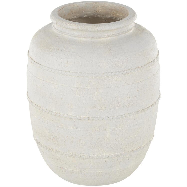 Cream Magnesium Decorative Vase