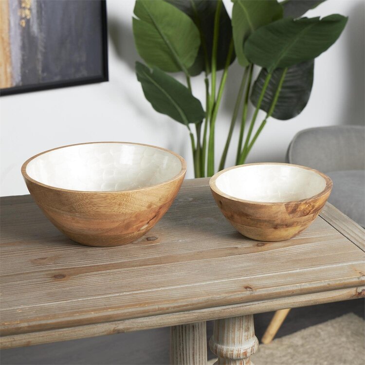 Cream Mango Handmade Decorative Bowl-