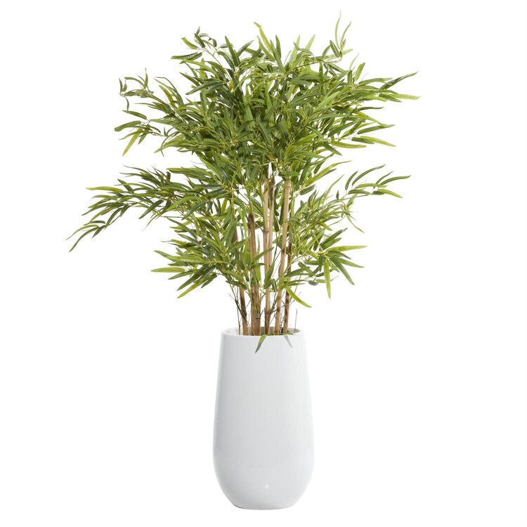 54" Green Faux Foliage Bamboo Artifical Tree