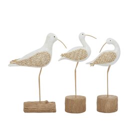 White Polyresin Bird Decorative Sculpture