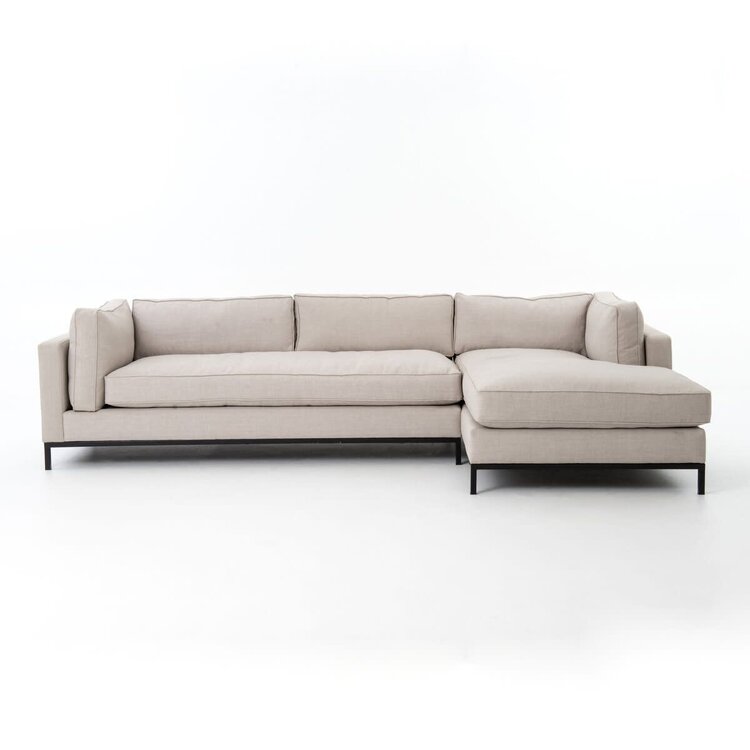 Four Hands Grammercy 2-Piece Right Chaise Sectional- Bennett Moon