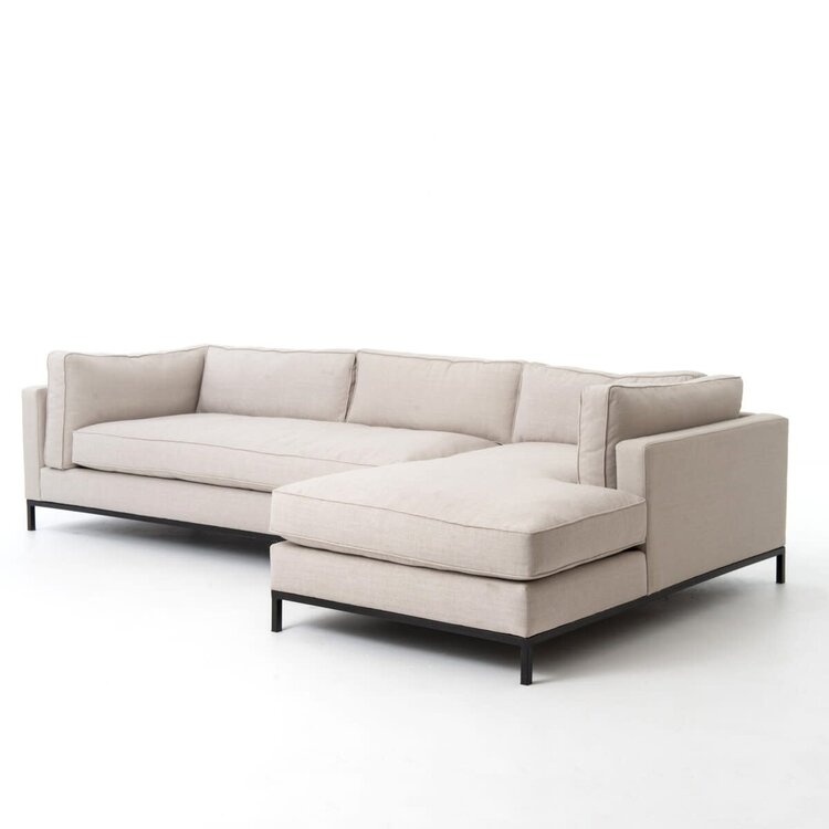Four Hands Grammercy 2-Piece Right Chaise Sectional- Bennett Moon