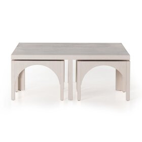 Four Hands Amara Coffee Table- Off White Oak
