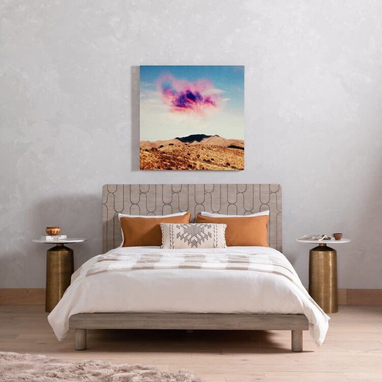 Four Hands Delune Nightstand- Polished White Marble