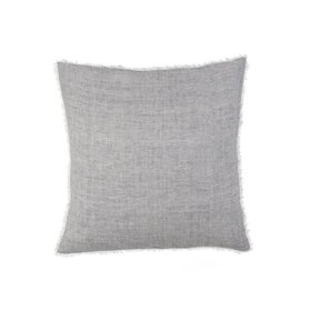 Lina Linen Pillow,  24'' x 24'' Navy Stripe