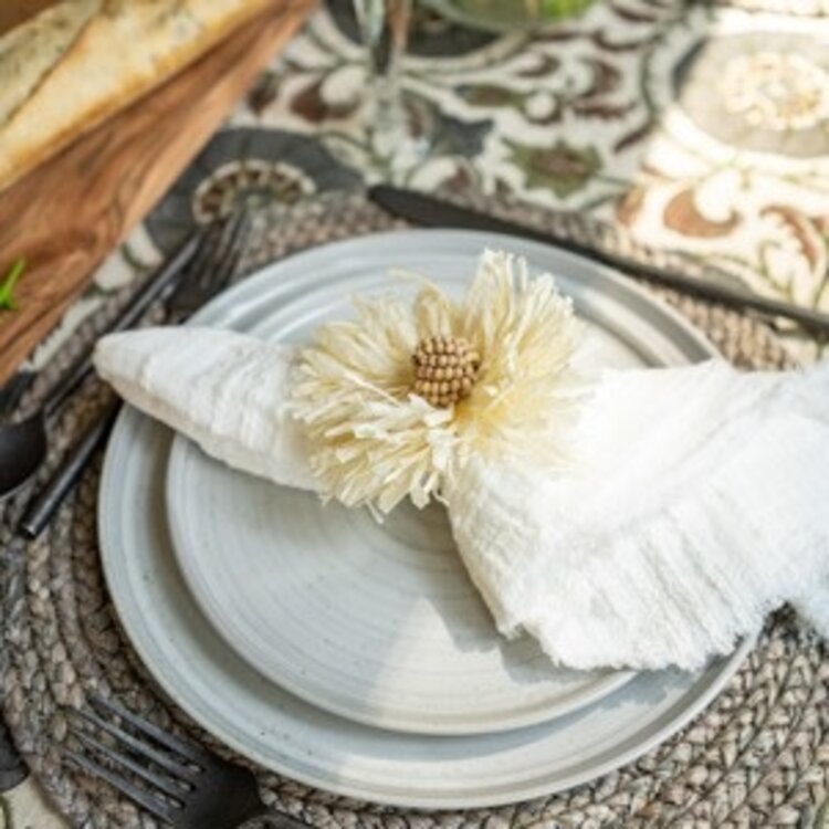 Raffia Ivory Napkin Ring
