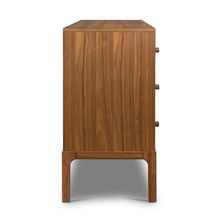 Four Hands Arturo 6 Drawer Dresser- Natural Walnut Veneer