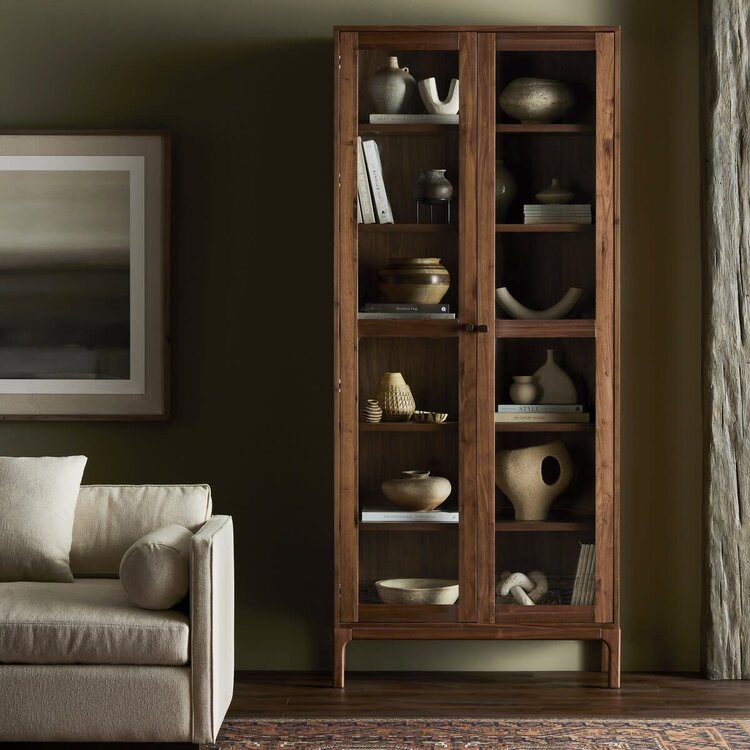 Four Hands Arturo Cabinet- Natural Walnut Veneer