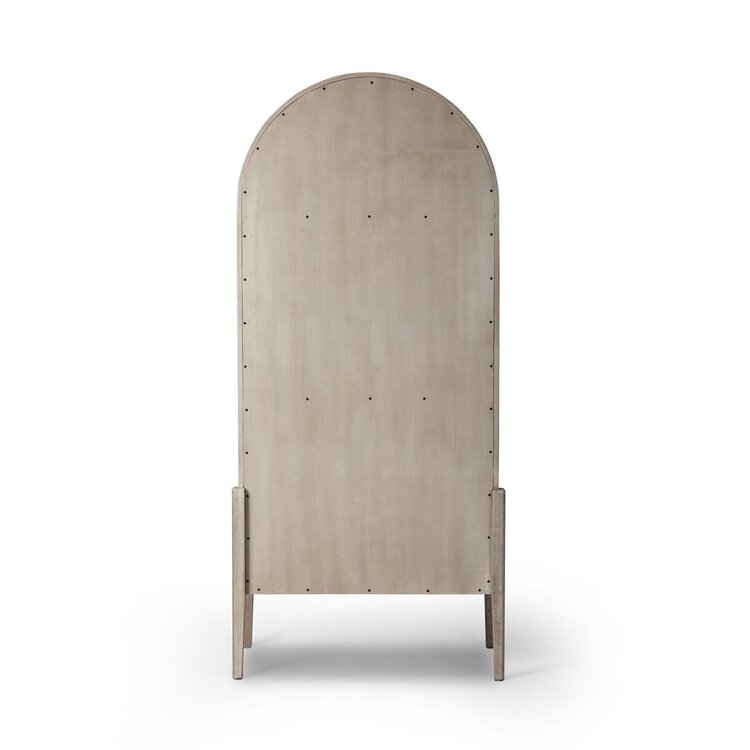 Four Hands Tolle Panel Door Cabinet- Rustic White Veneer