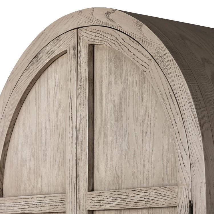 Four Hands Tolle Panel Door Cabinet- Rustic White Veneer