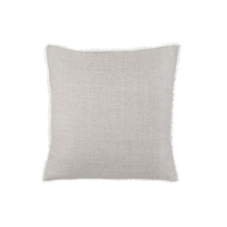 Lina Linen Pillow, 24'' x 24'' Grey Stripe