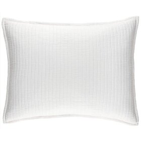 Boyfriend Matelasse Sham, White Euro