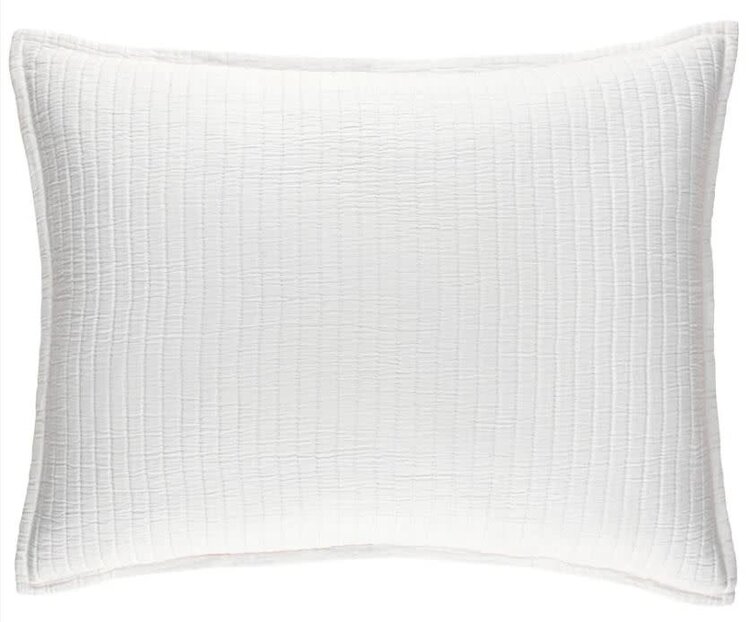 Boyfriend Matelasse Sham, White Euro