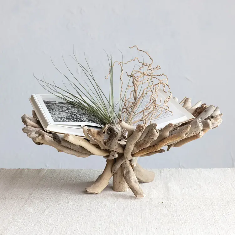 Decorative Handmade Driftwood Footed Tray