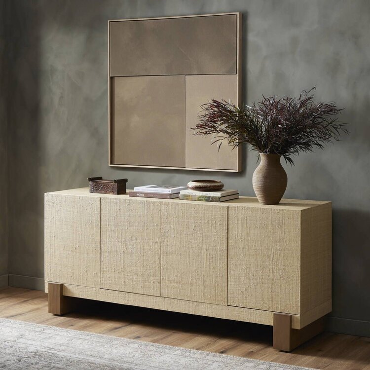 Four Hands Hatch Sideboard- Natural Raffia