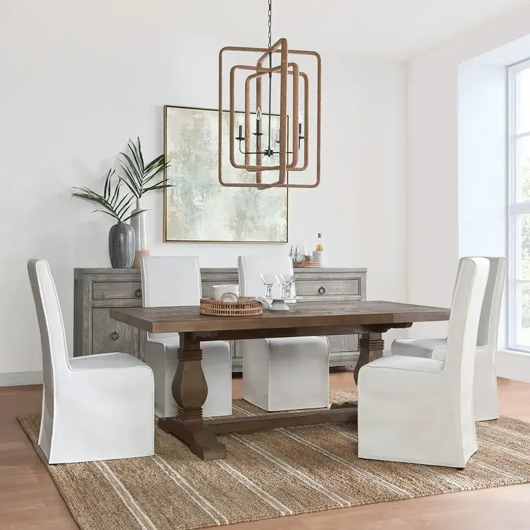 Caleb Solid Wood Rectangular Dining Table