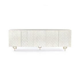 Four Hands Rio Media Console- Antique Brass