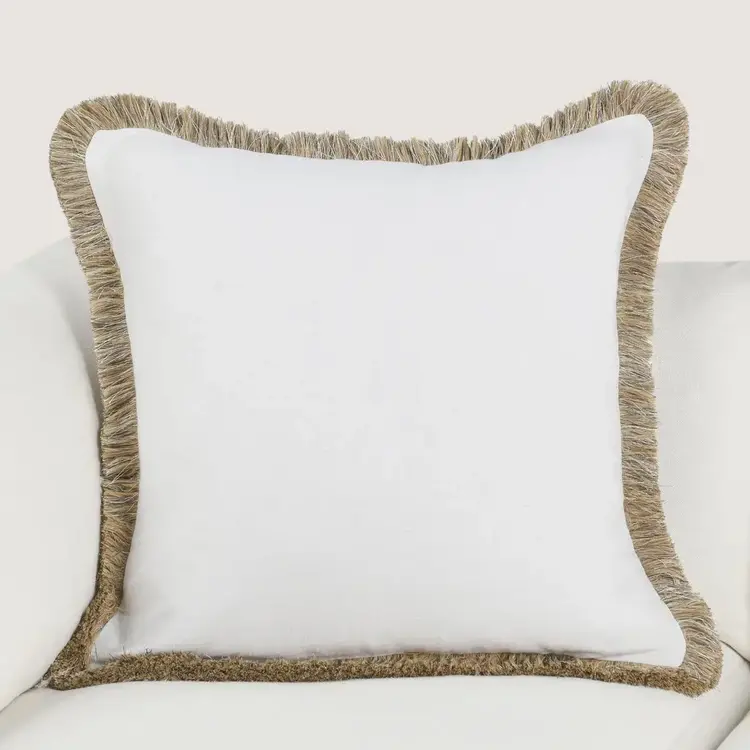 RO Cara Ivory/Natural Pillow, 24" x 24"