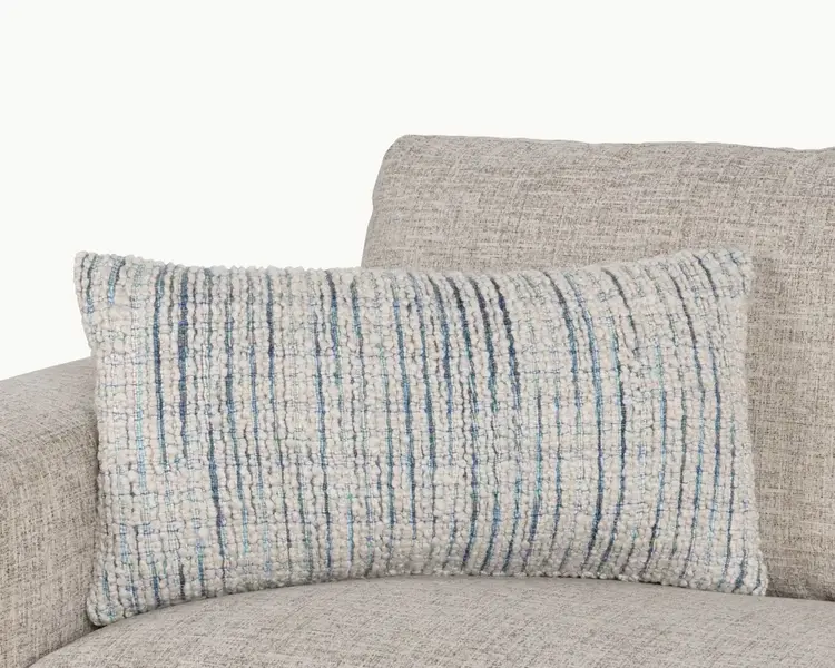 EQ Trona Blue/Ivory Pillow, 14" x 26"