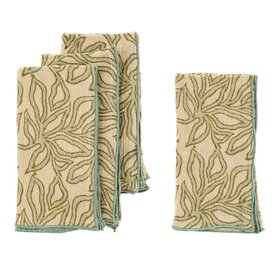 Nori Block Print Napkins- set of 4