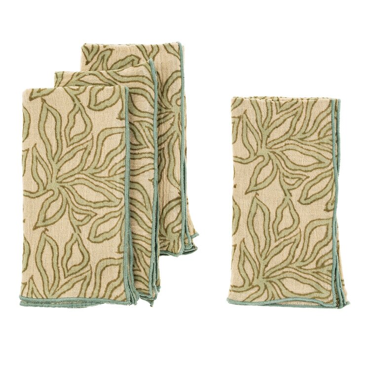 Nori Block Print Napkins- set of 4