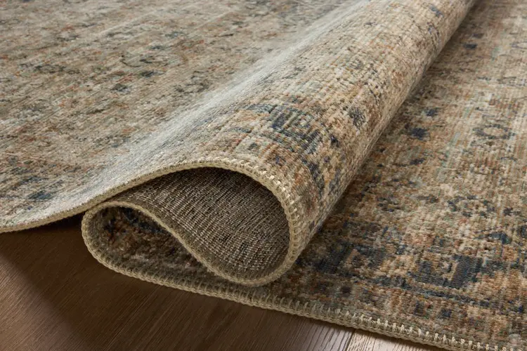 Heritage-HER-08 Sage/Navy Rug, 2'5'' x 8'