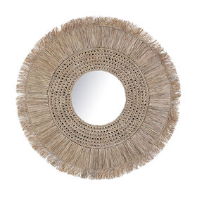 Jes & Gray Raffia Round Mirror