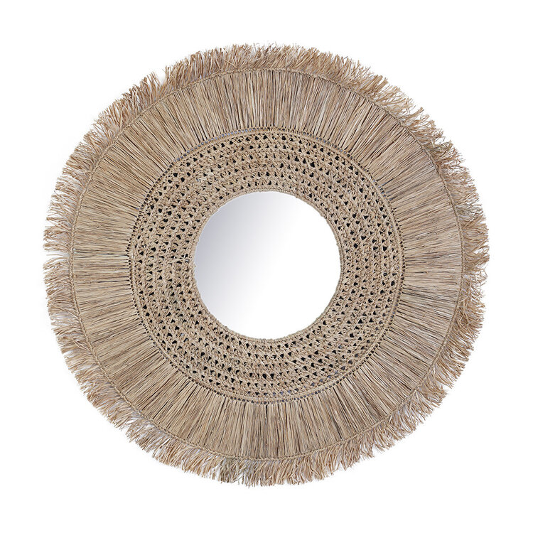 Jes & Gray Raffia Round Mirror