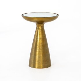 Four Hands Marlow Mod Pedestal Table- Ash Glass