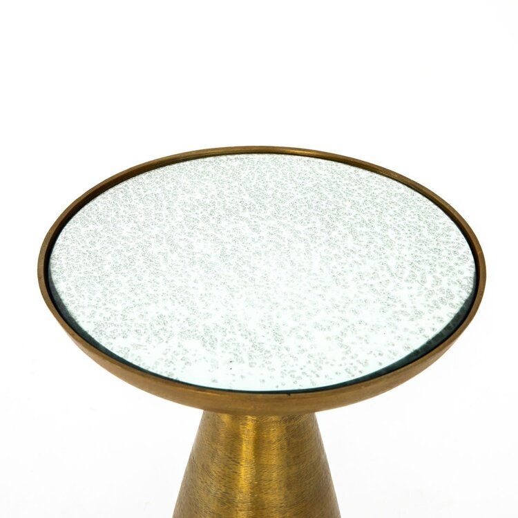 Four Hands Marlow Mod Pedestal Table- Ash Glass