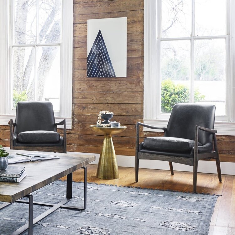 Four Hands Marlow Mod Pedestal Table- Ash Glass