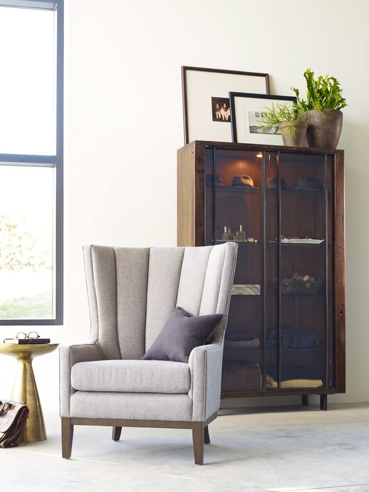 Four Hands Marlow Mod Pedestal Table- Ash Glass