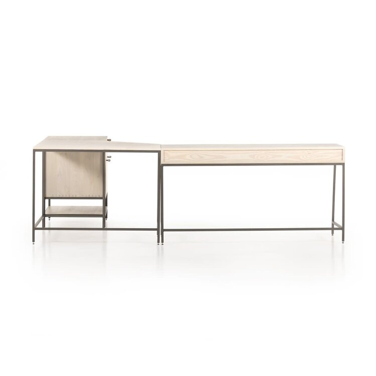 Four Hands Trey Filing Cabinet Desk System- Dove Poplar